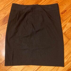 **SOLD** Liz Claiborne Black Pinstriped Mini/Midi Skirt